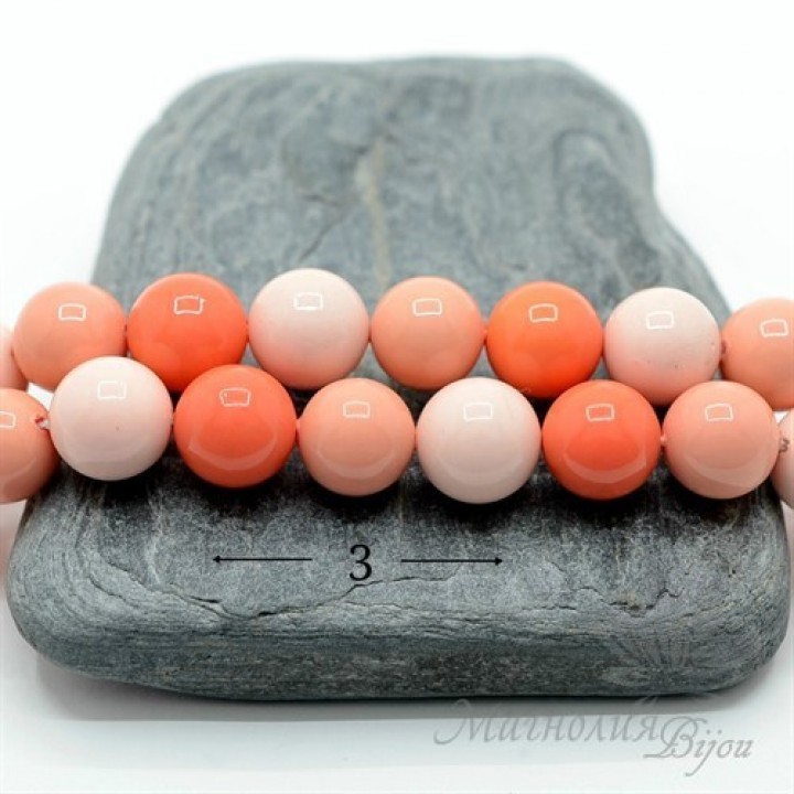 ЖЕМЧУГ Майорка, Микс 5(коралловый) 3 бусины