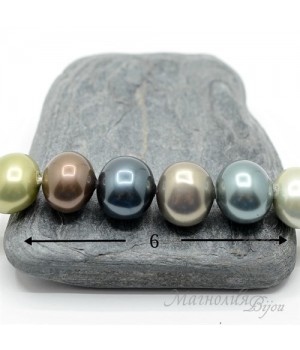 ЖЕМЧУГ Майорка, Микс 11(6 бусин), 13 : 15мм