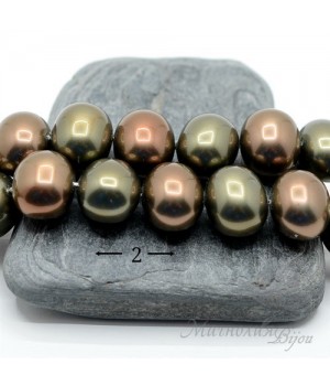 ЖЕМЧУГ Майорка, Микс 12(2 бусины), 13 : 15мм
