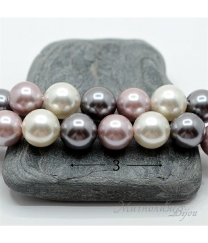 ЖЕМЧУГ Майорка, Микс 4(3 бусины), 12мм