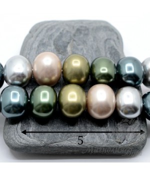 ЖЕМЧУГ Майорка, Микс 15(5 бусин), 13 : 15мм