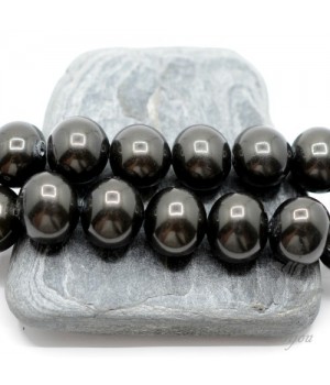 ЖЕМЧУГ Майорка, форма "боб" 13мм : 15мм, антрацит