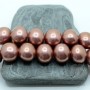 Жемчуг Майорка, форма "боб" 13мм : 15мм, пепельная роза