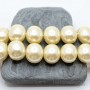 ЖЕМЧУГ Майорка, форма "боб" 13 : 15мм, светло-золотой