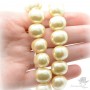 ЖЕМЧУГ Майорка, форма "боб" 13 : 15мм, светло-золотой
