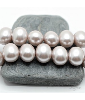 ЖЕМЧУГ Майорка, форма "боб" 13мм : 15мм, чертополох