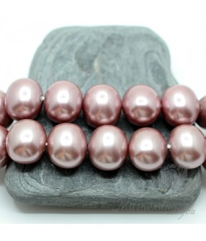 ЖЕМЧУГ Майорка, форма "боб" 13мм : 15мм, лиловый