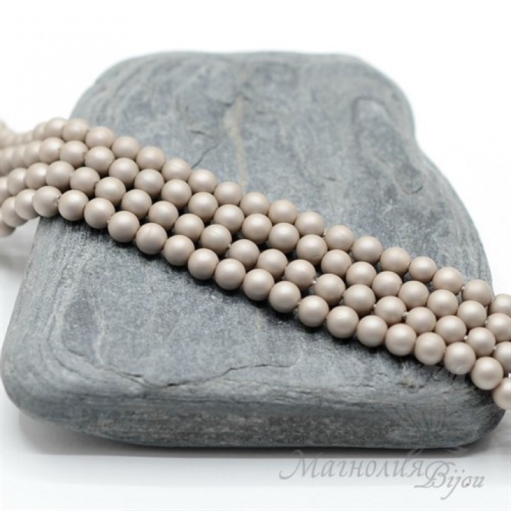 ЖЕМЧУГ Майорка, мокка 4мм, 10 штук