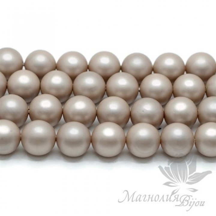 ЖЕМЧУГ Майорка, мокка, матовый сатин 10мм