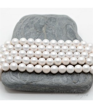 ЖЕМЧУГ Майорка, белый, матовый сатин 6мм, 5 штук