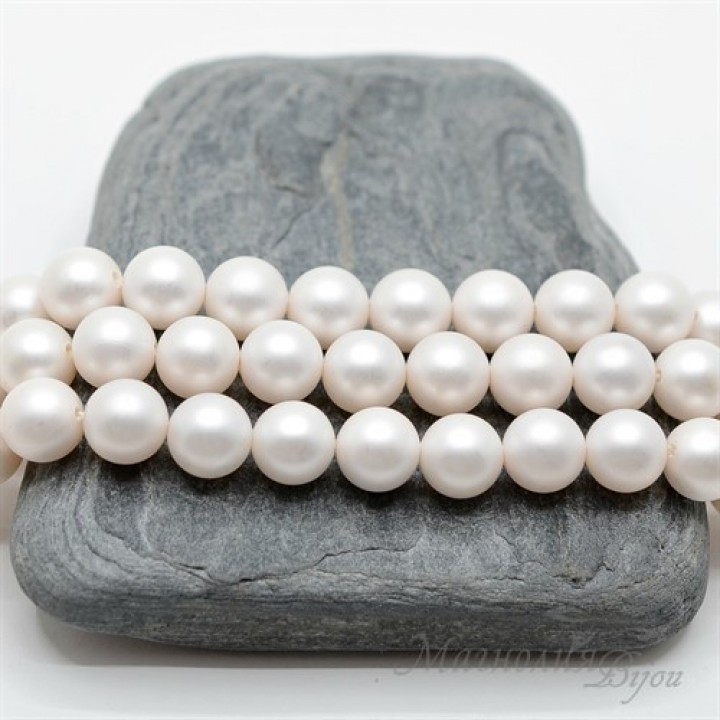 ЖЕМЧУГ Майорка, белый, матовый сатин, 8мм