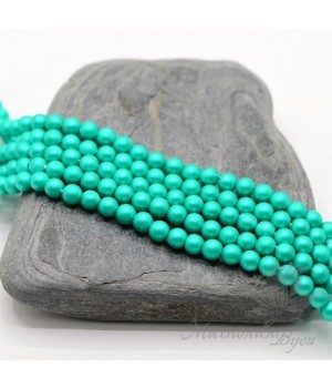 ЖЕМЧУГ Майорка, изумрудный светлый, матовый сатин 4мм, 10 штук