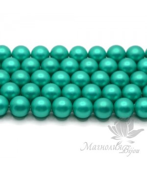 ЖЕМЧУГ Майорка, изумрудный светлый, матовый сатин 10мм
