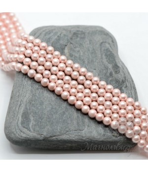 Жемчуг Майорка розовый фактурный 4мм, 20 штук Жемчуг Майорка розовый фактурный 4мм, 20 штук