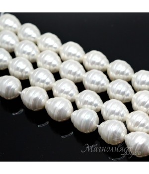 ЖЕМЧУГ Майорка Барочный, белый 16 : 13мм, полная нить