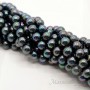 ЖЕМЧУГ Майорка, чёрный павлин, глянцевый 8мм, полная нить
