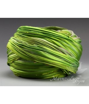 Лента Shibori (шибори)  "Spring Green on Lavender", 10 см