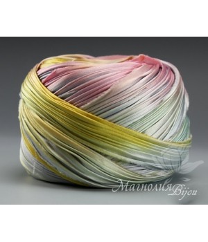 Лента Shibori (шибори)  "Silver Lining Borealis", 10 см