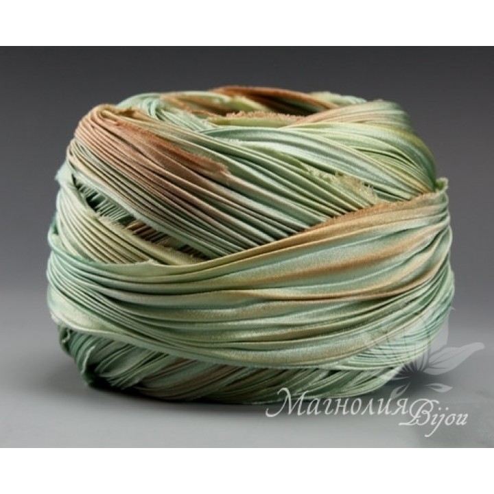 Лента Shibori (шибори)  "Light Verdigris", 10 см