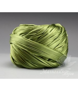 Лента Shibori (шибори)  "Olive Harvest", 10 см