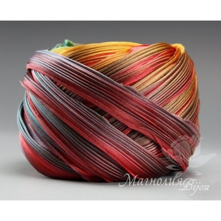 Лента Shibori (шибори)  "Feathers", 10 см