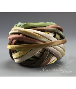 Шнур Shibori "Бронзовый, зеленый, золотой",10 см