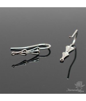 ШВЕНЗЫ "Hearts", родиевое покрытие