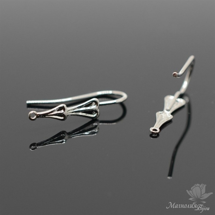 ШВЕНЗЫ "Hearts", родиевое покрытие