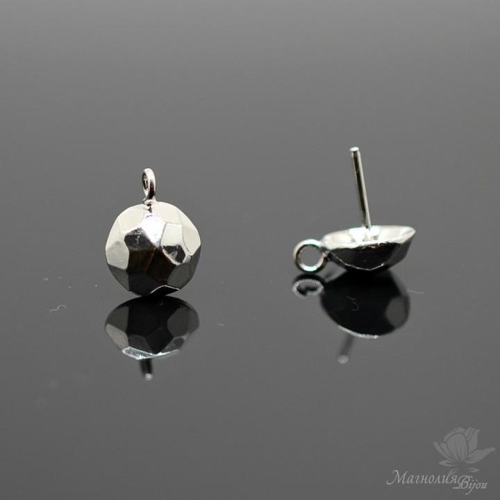 ПУССЕТЫ "Калейдоскоп", родиевое покрытие