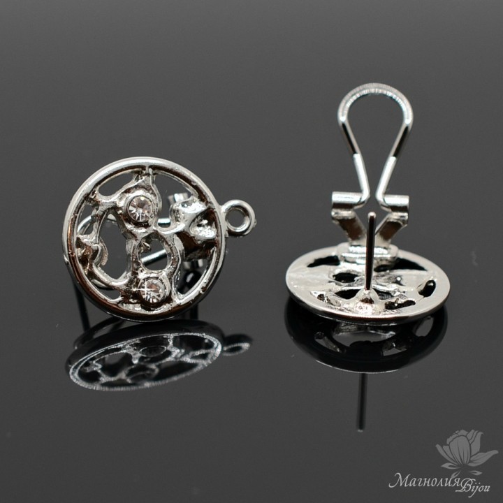 ПУССЕТЫ "Galaxy", родиевое покрытие