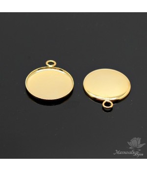 МЕДАЛЬОН(сеттинг) 19,5мм, позолота 18 карат