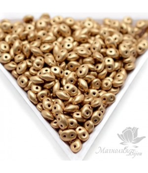 SuperDuo "Золотистый палевый", 2,5 : 5мм, 10 грамм