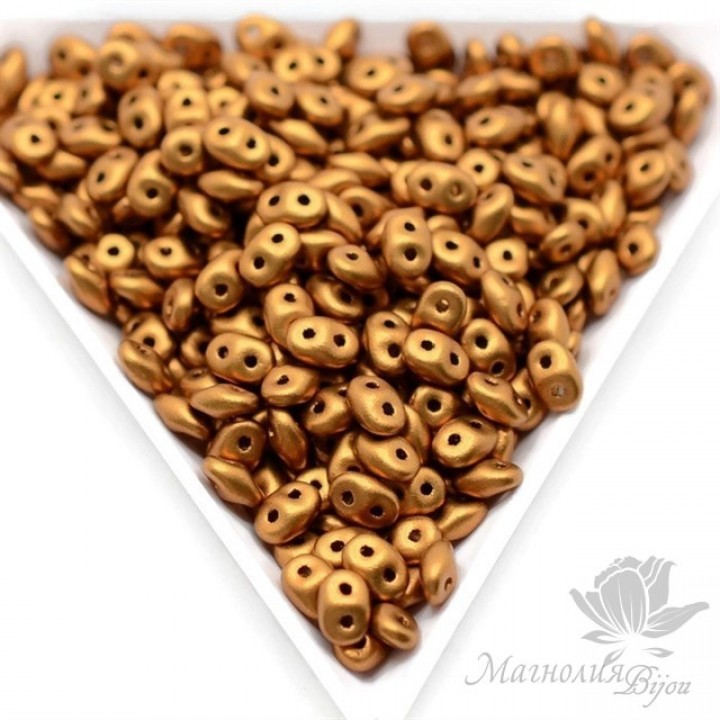 SuperDuo "Crystal golden rod", 2,5 : 5мм, 10 грамм