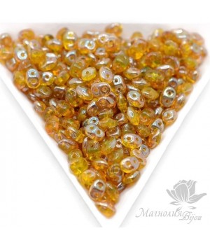 SuperDuo "Янтарный цельзиан", 2,5 : 5мм, 10 грамм
