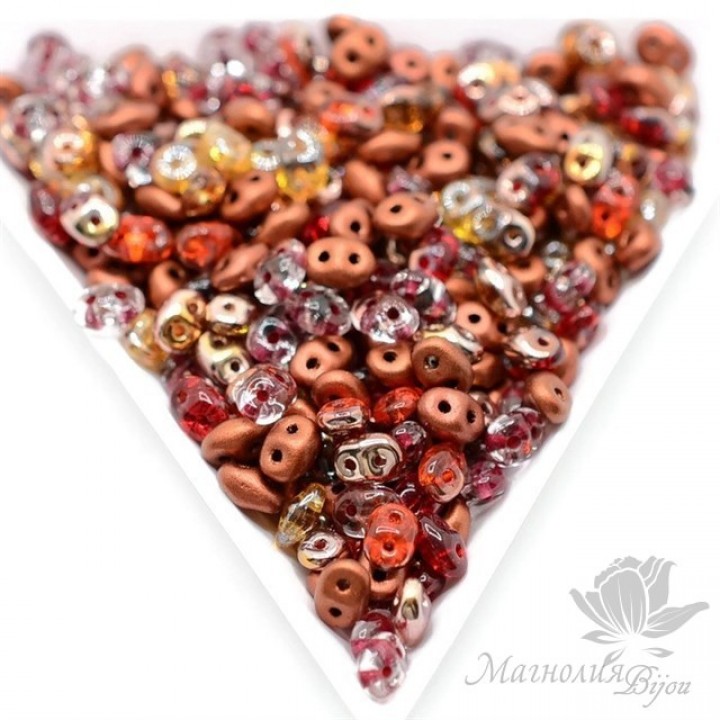 SuperDuo MIX "Осенний огонь", 2,5 : 5мм, 10 грамм