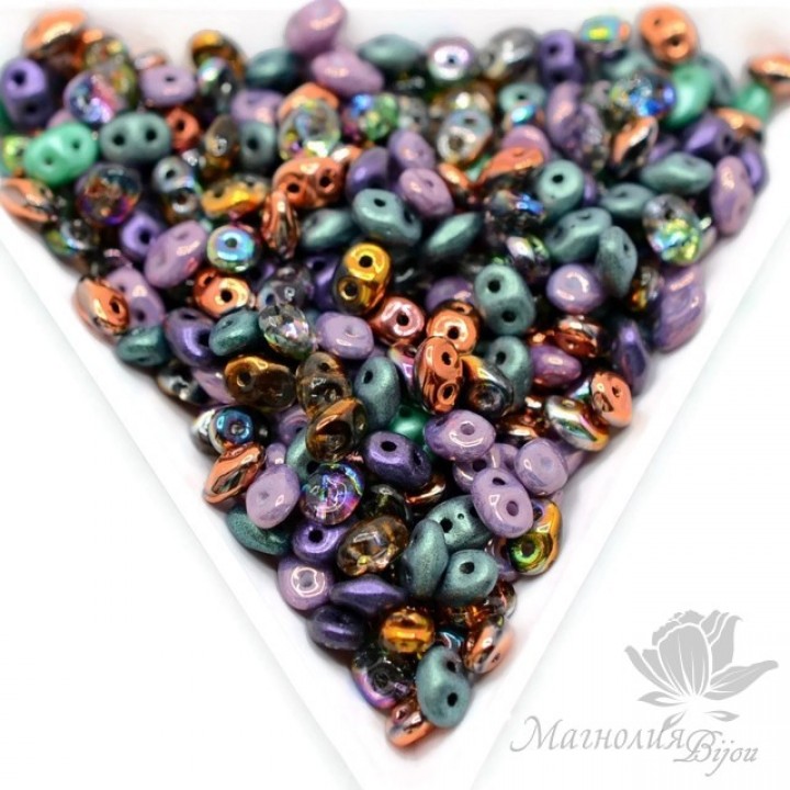 SuperDuo MIX "Mardi gras plush", 2,5 : 5мм, 10 грамм