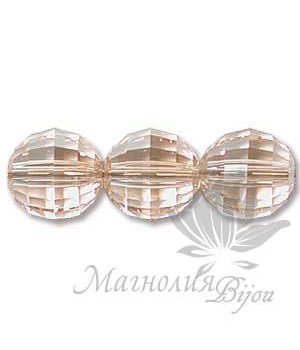 БУСИНА "Golden Shadow", круглая граненая, 8мм