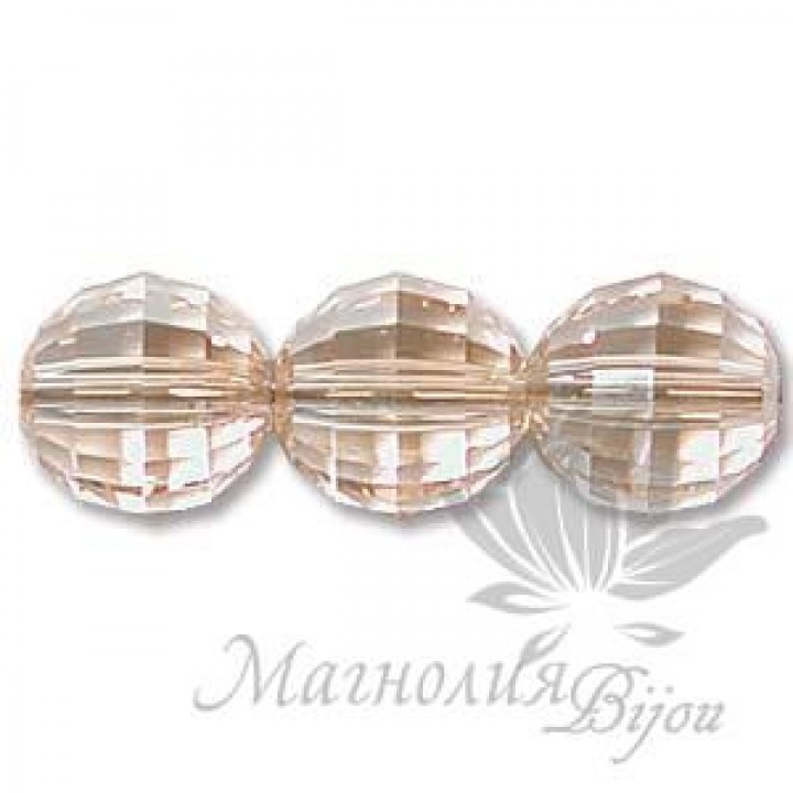 БУСИНА "Golden Shadow", круглая граненая, 8мм