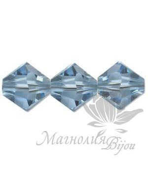 Биконусы Swarovski 3мм AQUA, 20 штук