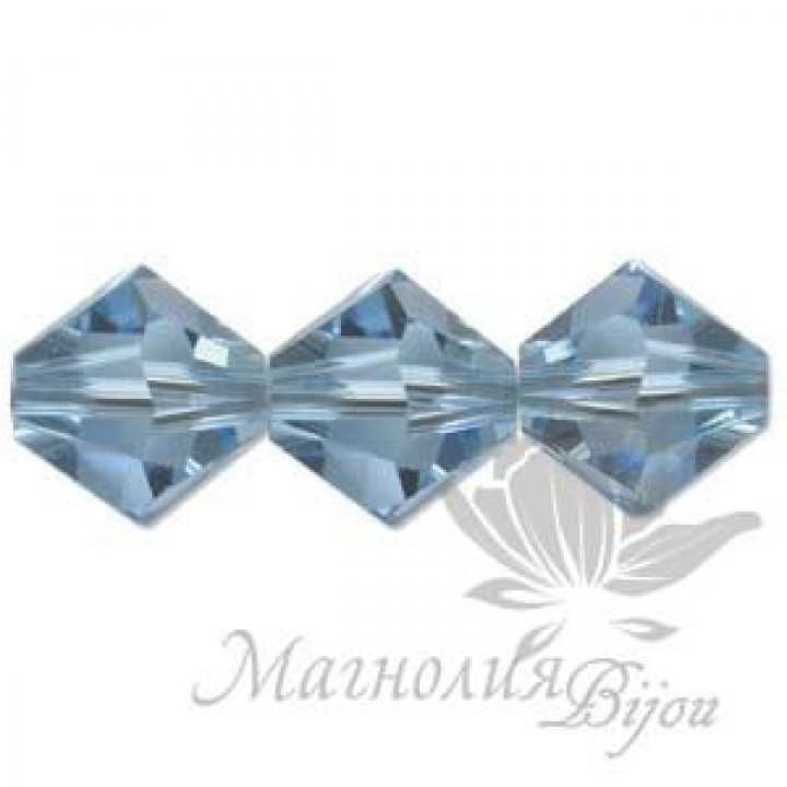 Биконусы Swarovski 3мм AQUA, 20 штук