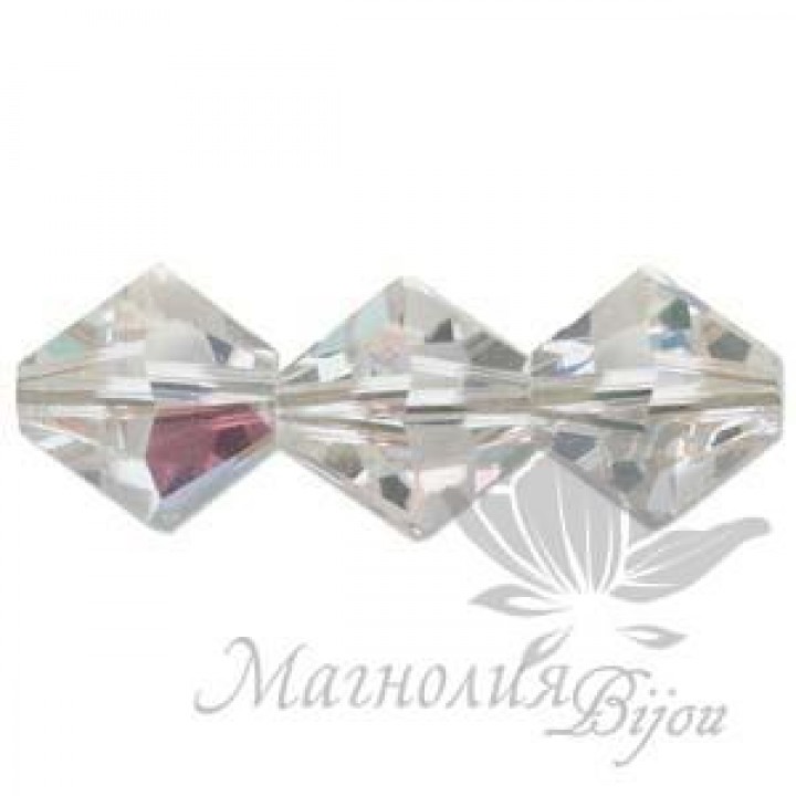 Биконусы Swarovski 3мм AURORE BOREALE(AB), 20 штук