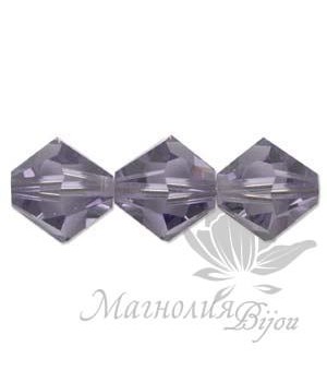 Биконусы Swarovski 3мм TANZANITE, 20 штук