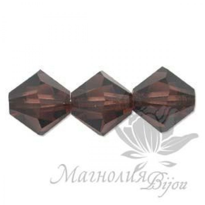 Биконусы Swarovski 4мм BURGUNDY, 20 штук