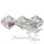 Биконусы Swarovski 4мм CRYSTAL AB, 20 штук