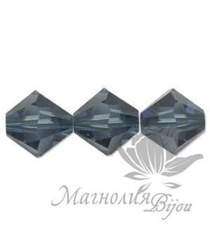 Биконусы Swarovski 4мм MONTANA, 20 штук