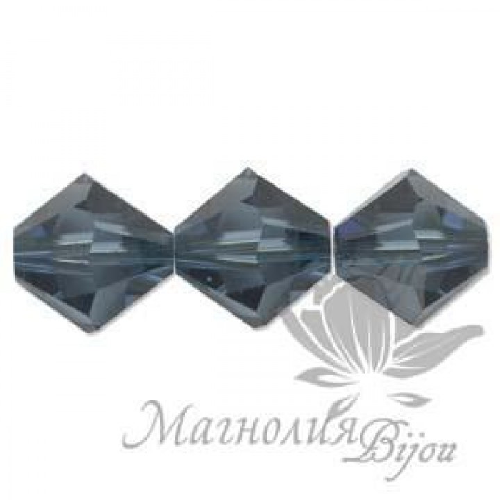 Биконусы Swarovski 4мм MONTANA, 20 штук