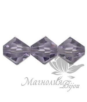 Биконусы Swarovski 4мм TANZANITE, 20 штук
