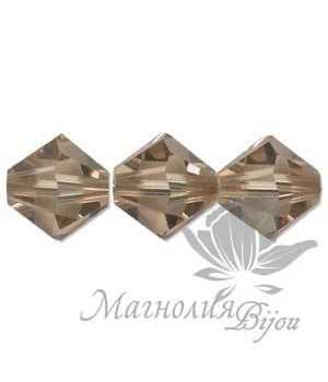 Биконусы Swarovski 4мм LIGHT COLORADO TOPAZ, 20 штук