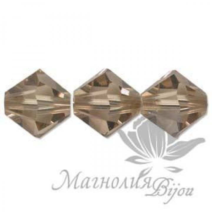 Биконусы Swarovski 4мм LIGHT COLORADO TOPAZ, 20 штук
