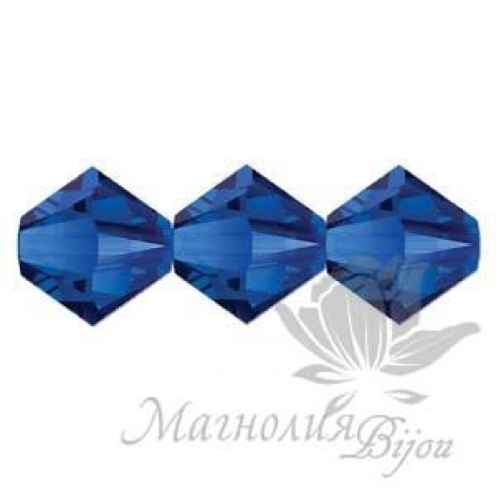 Весна/Лето 2019 Биконусы Swarovski 4мм MAJESTIC BLUE, 20 штук